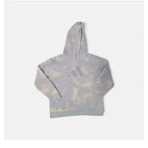 Adidas Blue and White Hoodie Sweatshirt Measures Like a Large